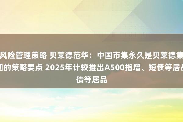 风险管理策略 贝莱德范华：中国市集永久是贝莱德集团的策略要点 2025年计较推出A500指增、短债等居品