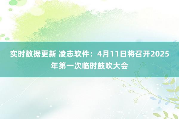 实时数据更新 凌志软件：4月11日将召开2025年第一次临时鼓吹大会